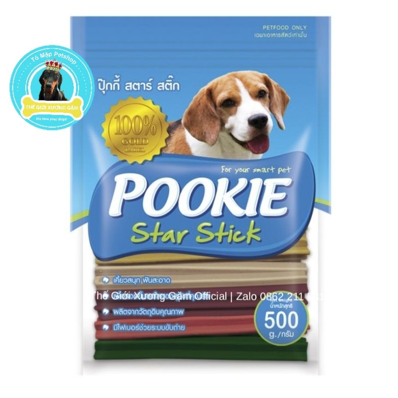 XƯƠNG GẶM POOKIE STAR STICK CHO CHÓ 500GR