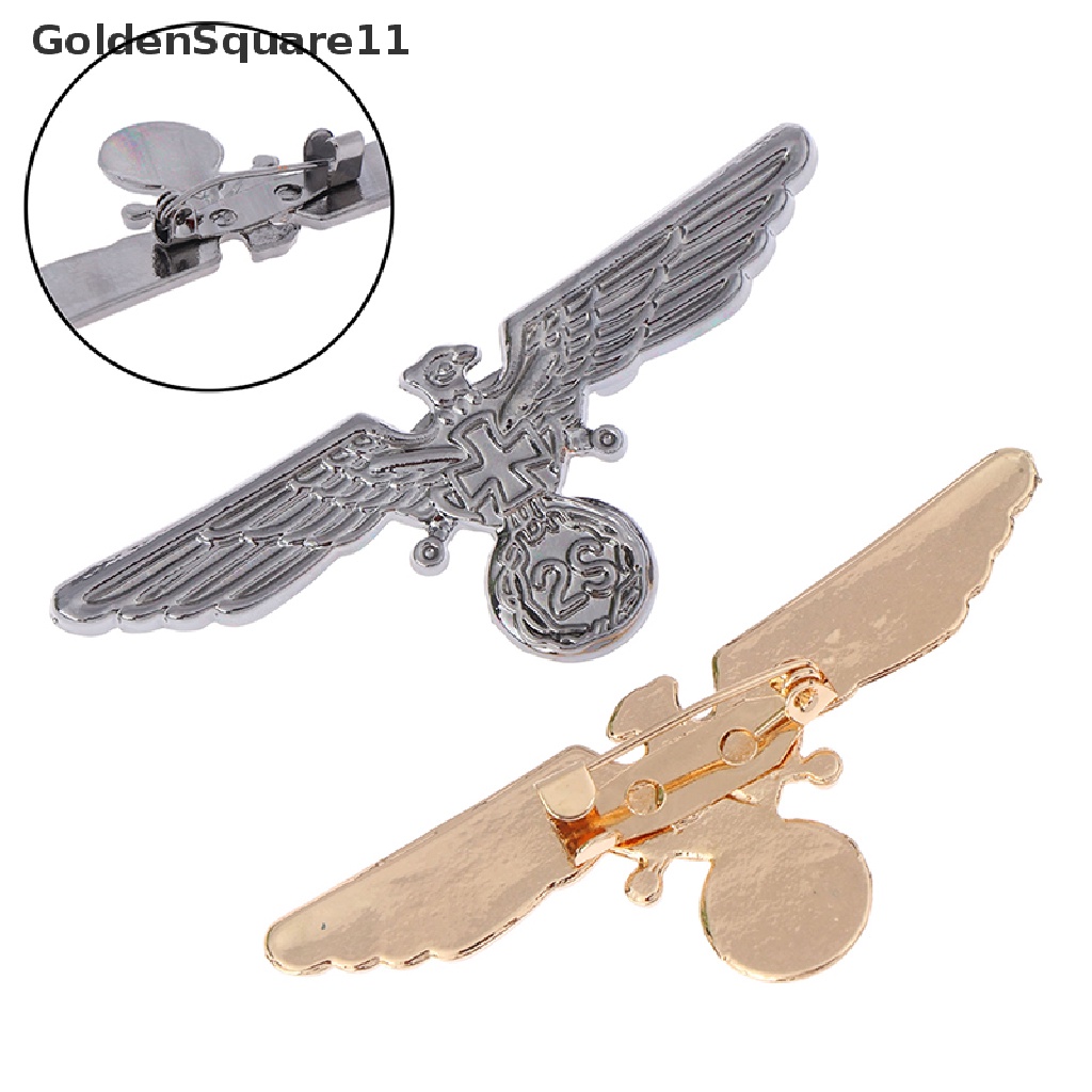 [GoldenSquare11] Ermany World War II Golden Eagle Military Brooches Pin Badge Souvenir Medal  [GoldenSquare11]