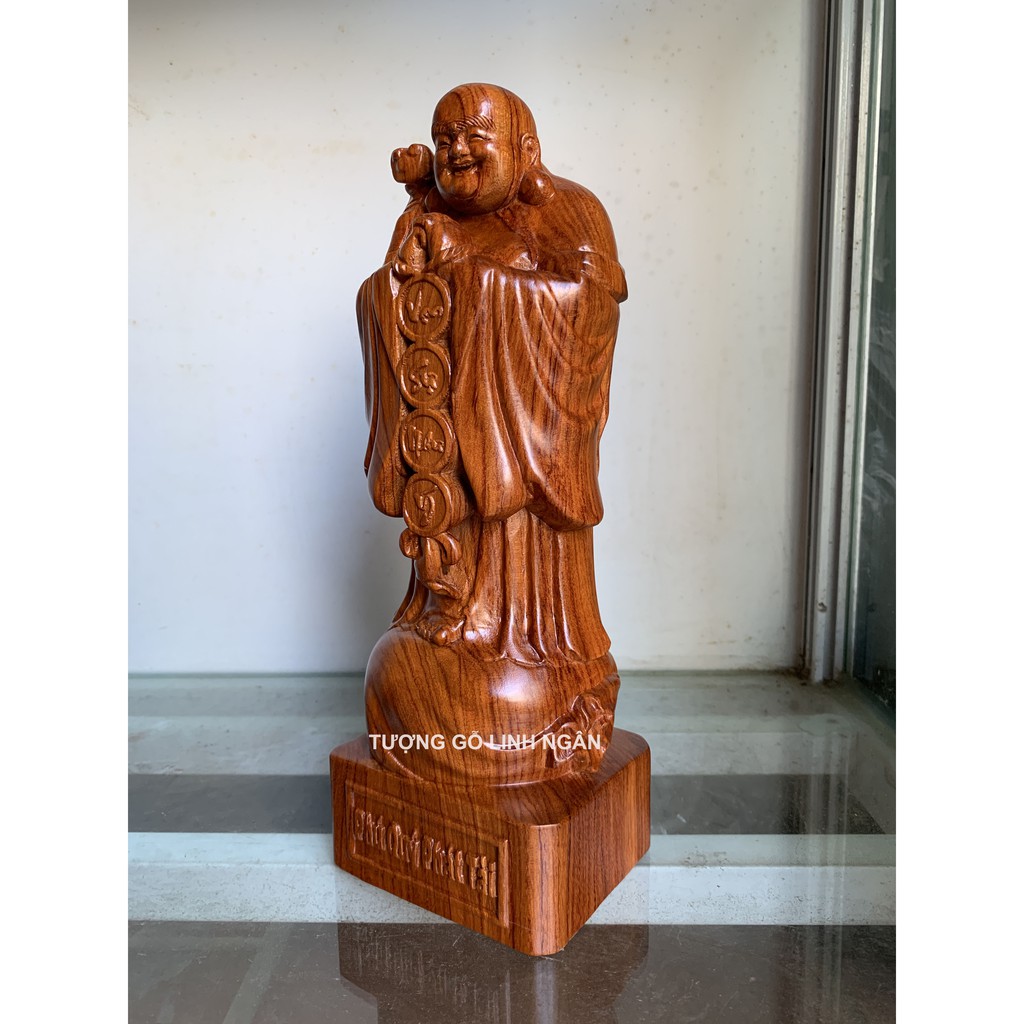 Tượng phật di lặc chúc phúc gỗ hương