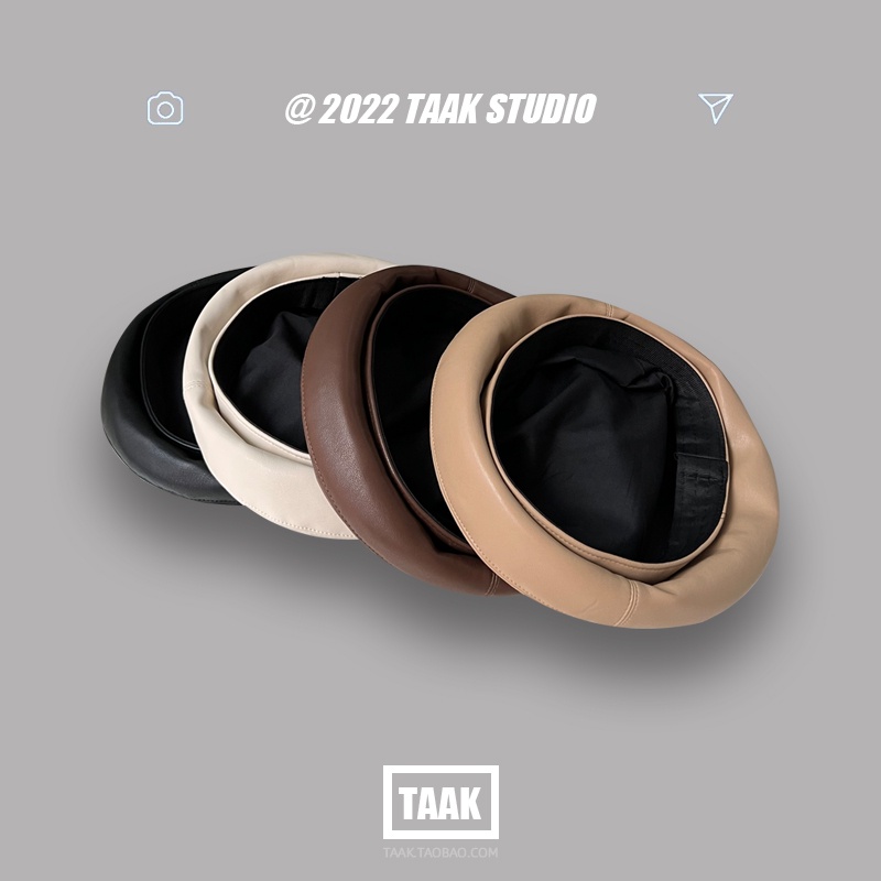 Mũ Beret Da PU Phong Cách Thời Trang Thu Đông Hàn Quốc Dành Cho Nữ