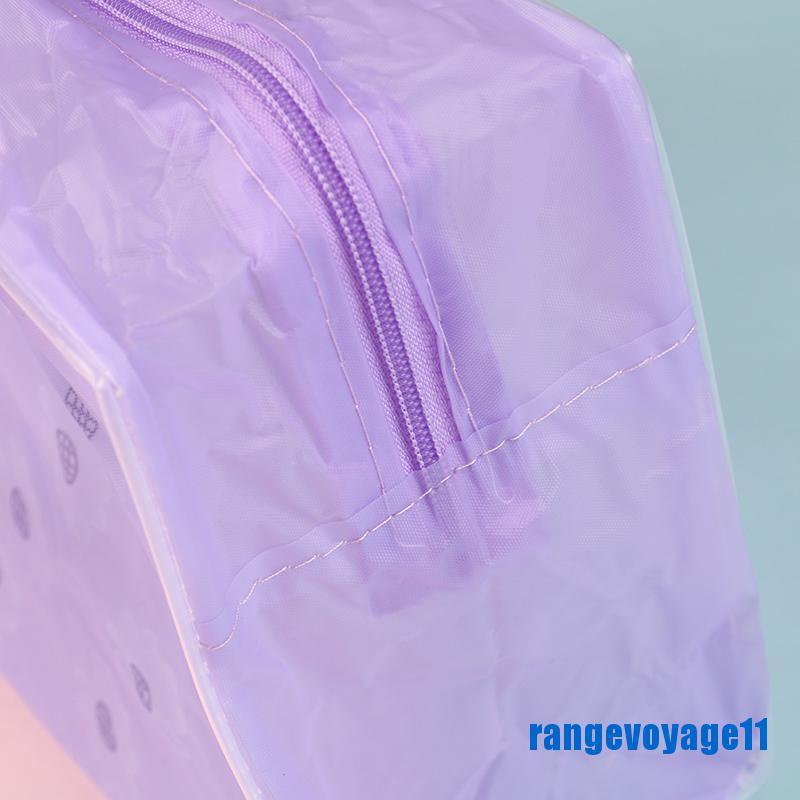 Túi đựng mỹ phẩm bằng nhựa PVC trong suốt có khóa kéo tiện dụng mang theo du lịch