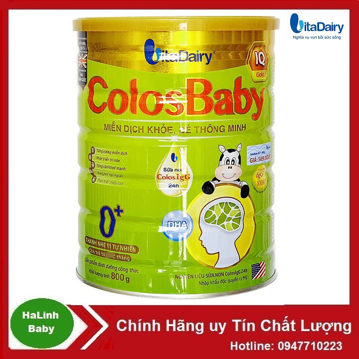 Sữa Colosbaby IQ gold số 0 [800g]