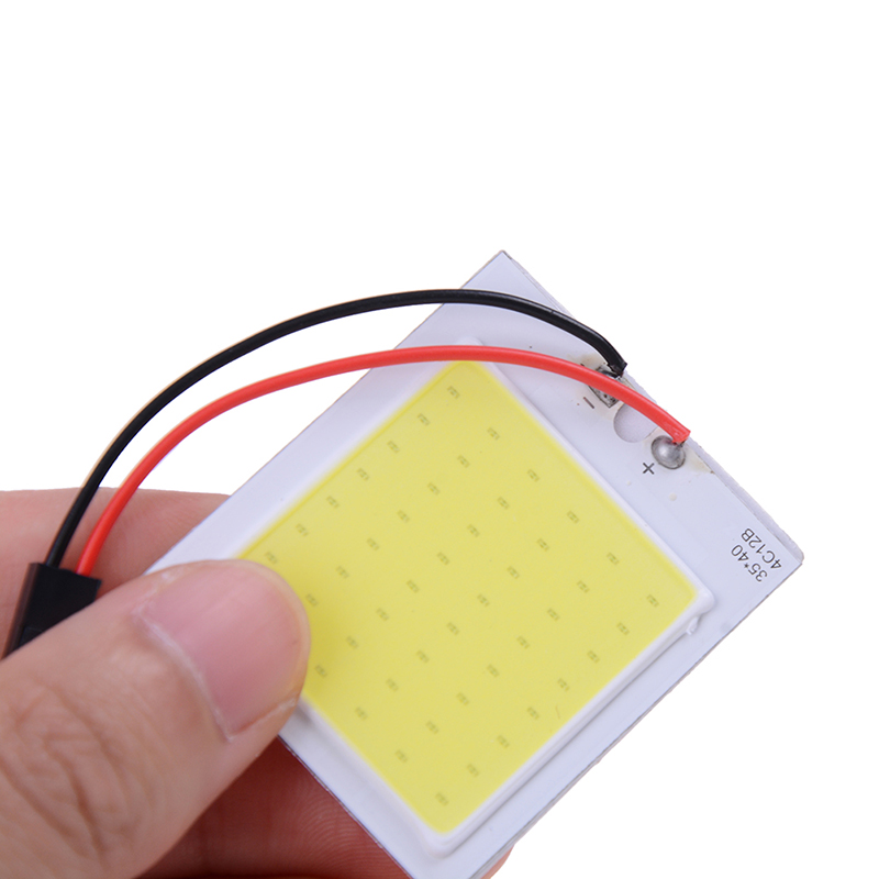 Colorfulswallowfly 48 smd cob led 3w 12v white light car interior panel lights dome lamp bulb CSF