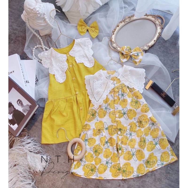 Váy  đũi kèm  cặp  tóc