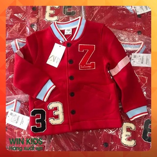 Ak006 - áo khoác nỉ bomber zara tqxk, áo khoác trẻ em cho bé trai, bé gái từ 6 đến 14 tuổi
