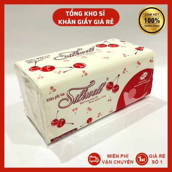 Giấy ăn rút lụa Silkwell 280 tờ 2 lớp Hàng chính hãng