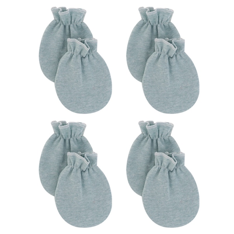 Găng Tay Bảo Vệ Mặt Chống Trầy Xước Màu Trơn Dành Cho Bé Sơ Sinh