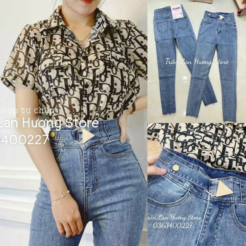 Quần jeans bò đai sắt dáng ôm nhiều màu sắc | BigBuy360 - bigbuy360.vn