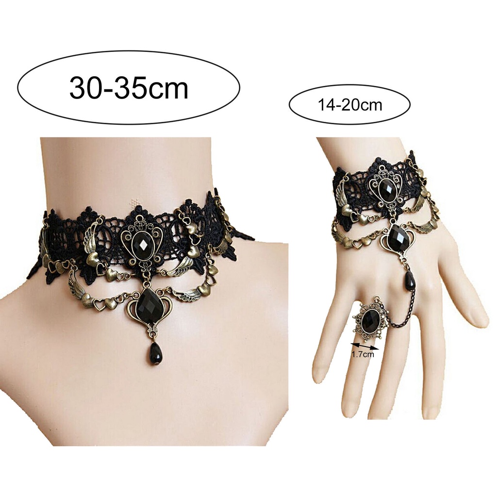 Vòng cổ choker phong cách gothic cho nữ/Vòng tay