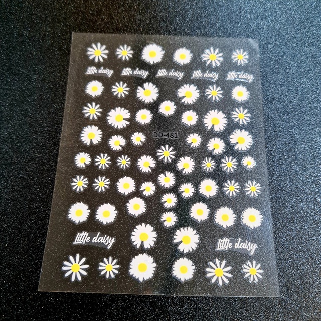 Sticker dán móng hoạ tiết hoa trắng, miếng dán hoa trang siêu xinh Thiên Di Nail