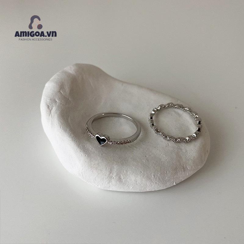 ✨✨Nhẫn đeo tay màu đen phong cách Hàn Quốc thời trang cho nữ