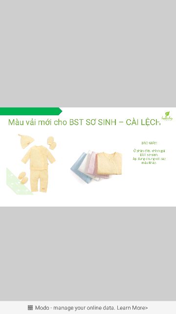 Áo cài lệch Lullaby, áo sơ sinh cao cấp chính hãng