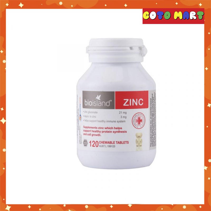 Kẽm ZINC Bioisland Úc cho bé trên 1 tuổi