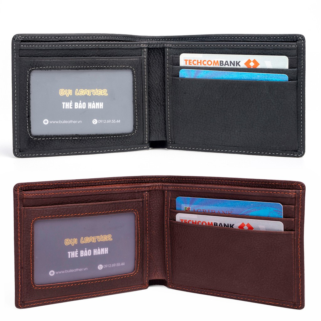 [Mã FASHIONHOTMA hoàn 15 % đơn 150k] Ví nam da bò sáp Mexico Bụi Leather V102 cao cấp | BigBuy360 - bigbuy360.vn