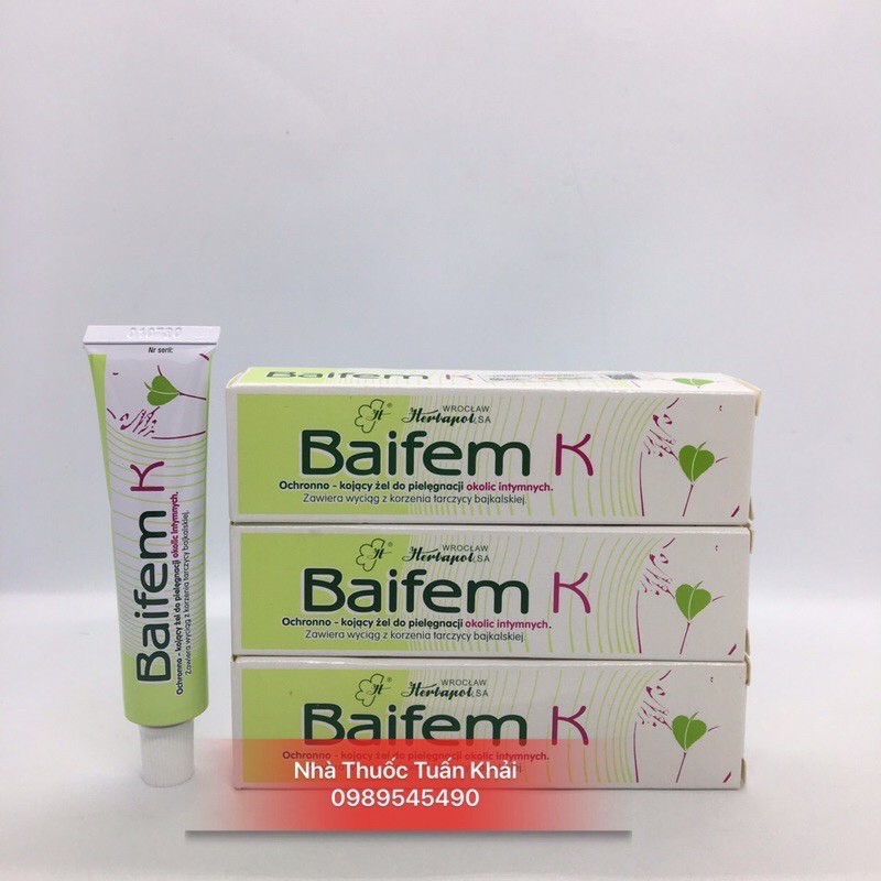 BAIFEM K - Gel Hoàng Cầm Bảo Vệ - Dịu Nhẹ Cho Da