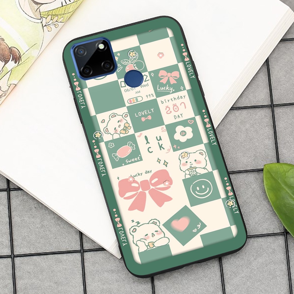 Ốp lưng Realme C12 in hình cao cấp mẫu kẻ caro,mikenbe@r siêu hot