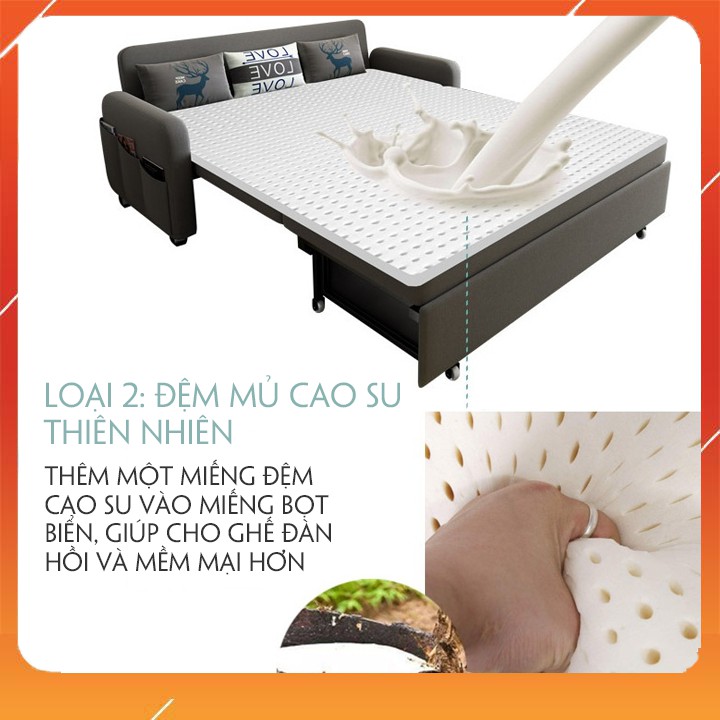 [ GIÁ TỐT] GHẾ SOFA THÔNG MINH, ⚡ Khung Thép Cap Cấp ⚡GIƯỜNG GẤP KHUNG THÉP CÓ NGĂN CHỨA ĐỒ ( Tặng Kèm Túi Thơm)