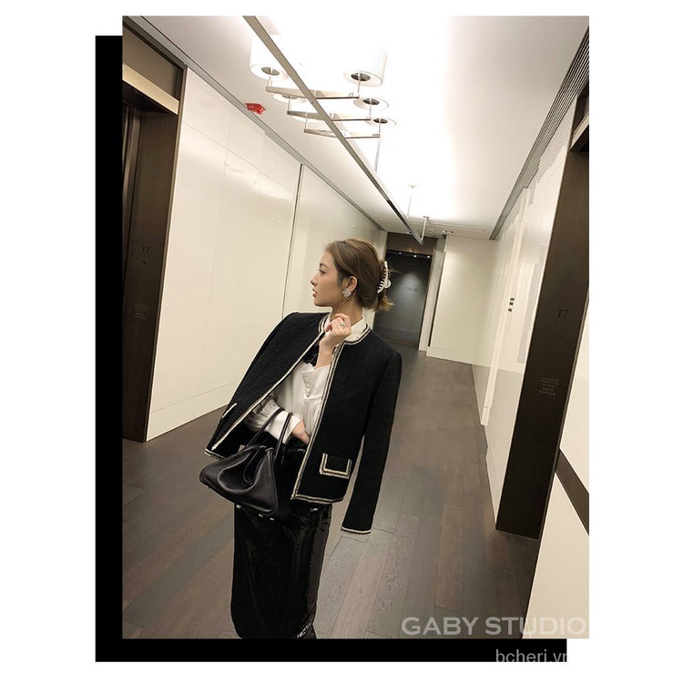 áo cardigan thu đông kiểu Pháp mới retro mỏng khuy cài cổ điển | BigBuy360 - bigbuy360.vn