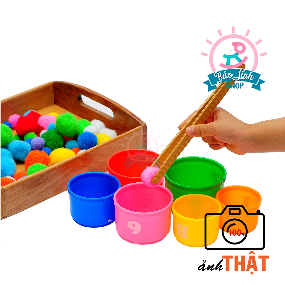 SET Pompom 300 quả đủ size| Đồ chơi giáo dục an toàn, phát triển trí tuệ cho bé