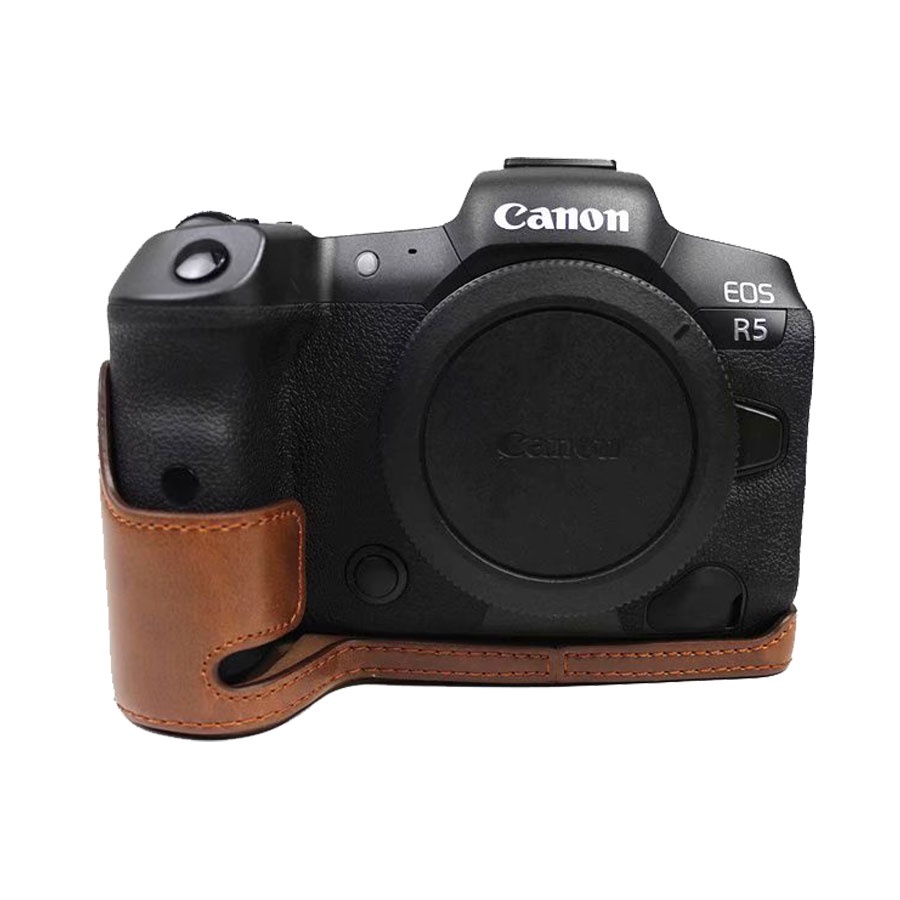 Ốp Da Pu Bảo Vệ Máy Ảnh Canon EOS R5 R6 DSLR