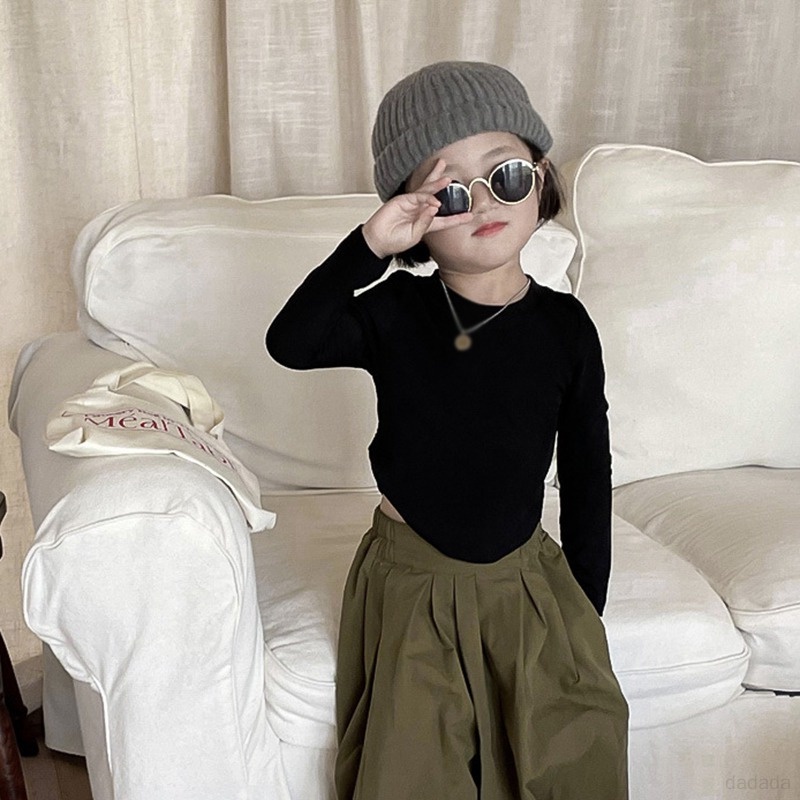 Áo Thun DàI Tay MàU Trơn Đơn GiảN Cho Bé GáI