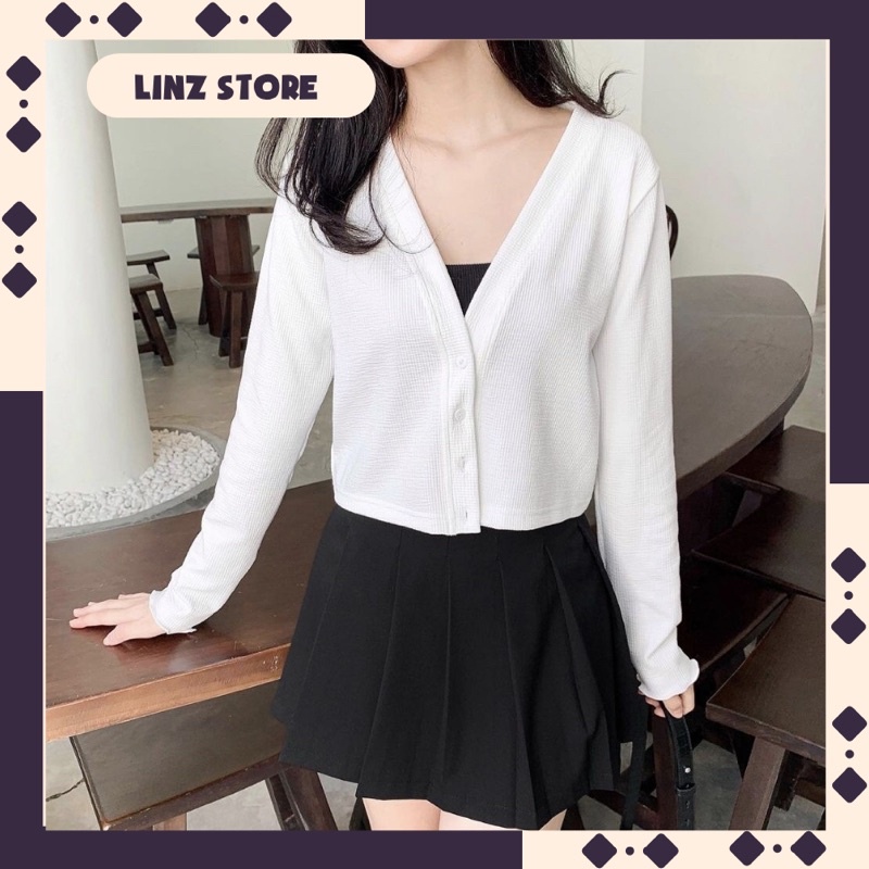 Áo khoác cardigan thu đông dài tay kiểu dáng dễ thương Linzstore AK003