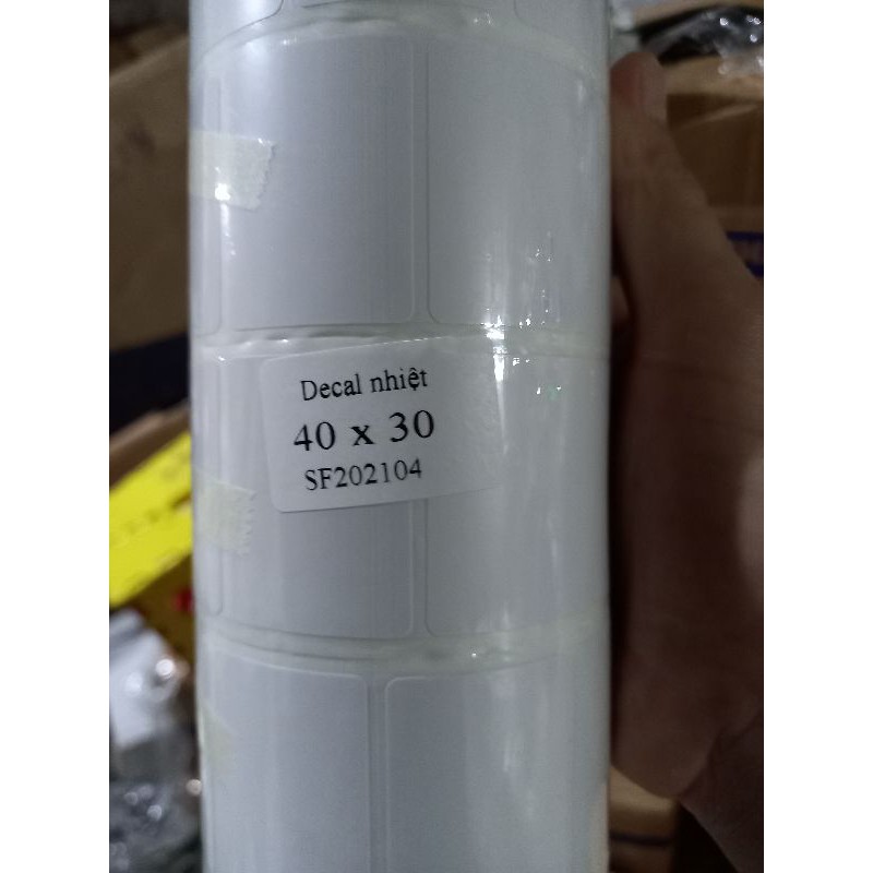 Giấy in tem trà sữa .trà chanh 40x30 tem nhiệt