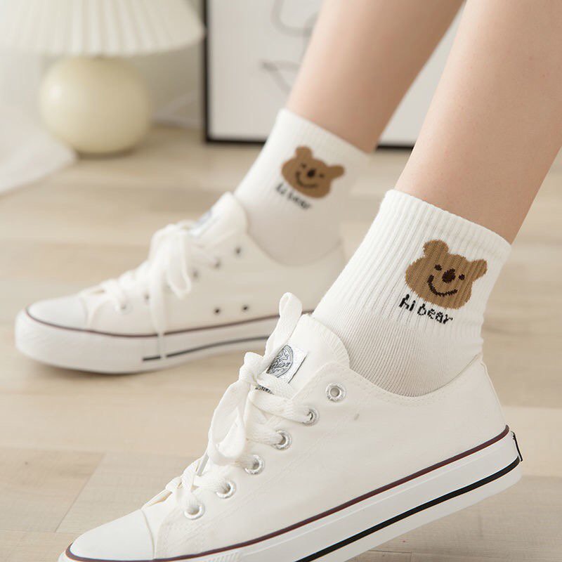 Tất nữ cổ ngắn trắng dễ thương Hàn Quốc cute CAMILA T12