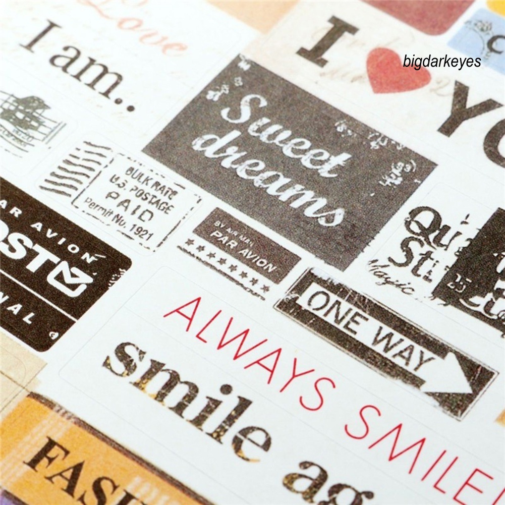 Set 6 Miếng Dán Giấy Hình Lịch Phong Cách Cổ Điển Dùng Trang Trí Sổ Tay DIY