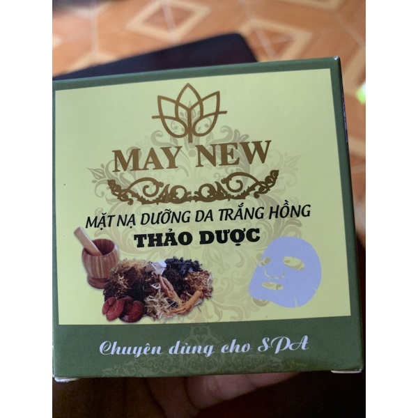 Mặt nạ dưỡng da trắng hồng thảo dược may new