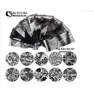 Set Foil ren đen 8 miếng/1 set