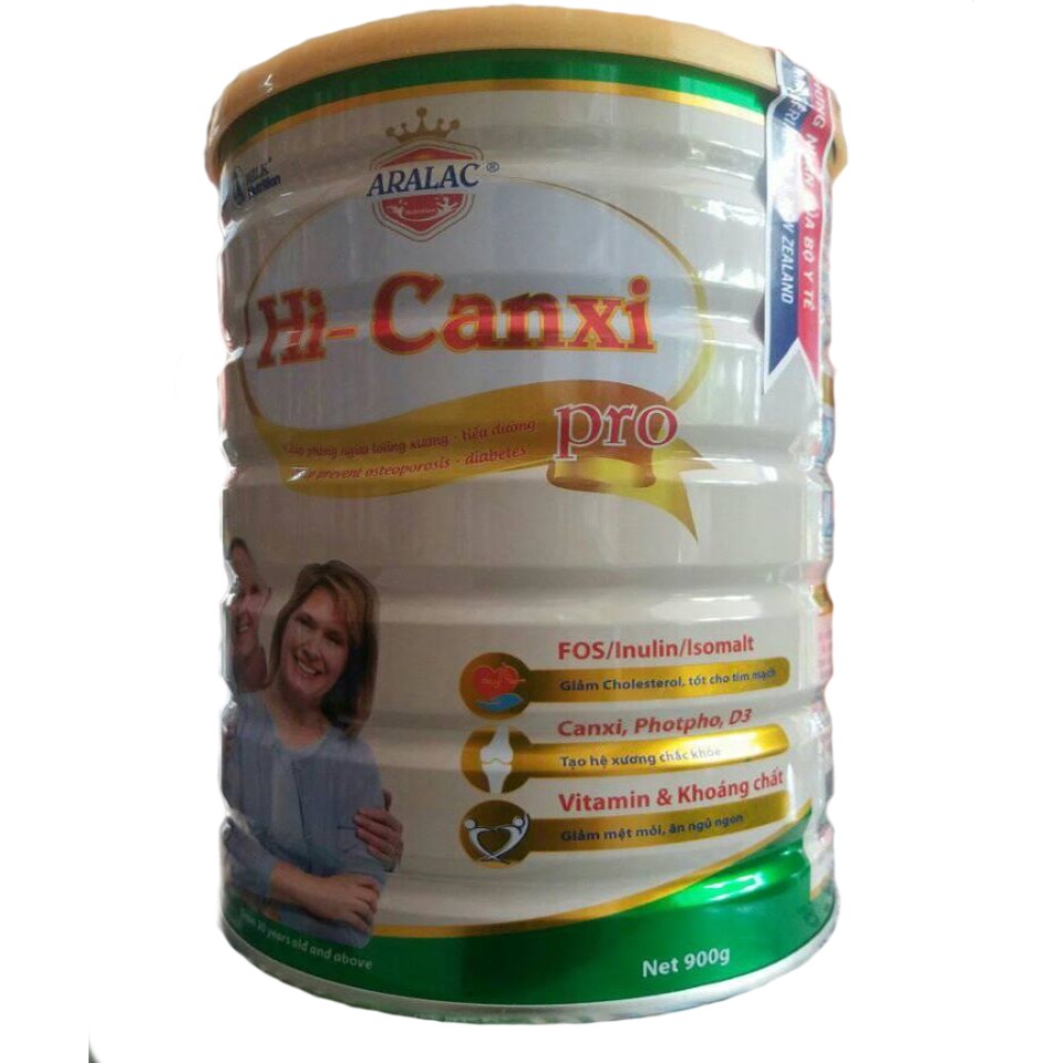 Sữa ARALAC HI-CANXI 900G ngừa loãng xương tiểu đường