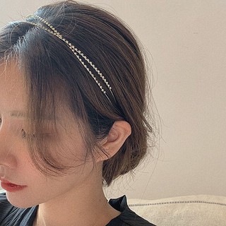Cài tóc đính đá đan chéo design Korea