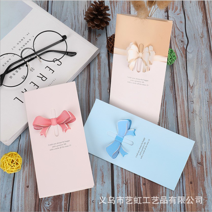 Thiệp Chúc Mừng Sinh Nhật/Tiệc Cưới Thiết Kế Cánh Bướm Và Trái Tim Thẻ