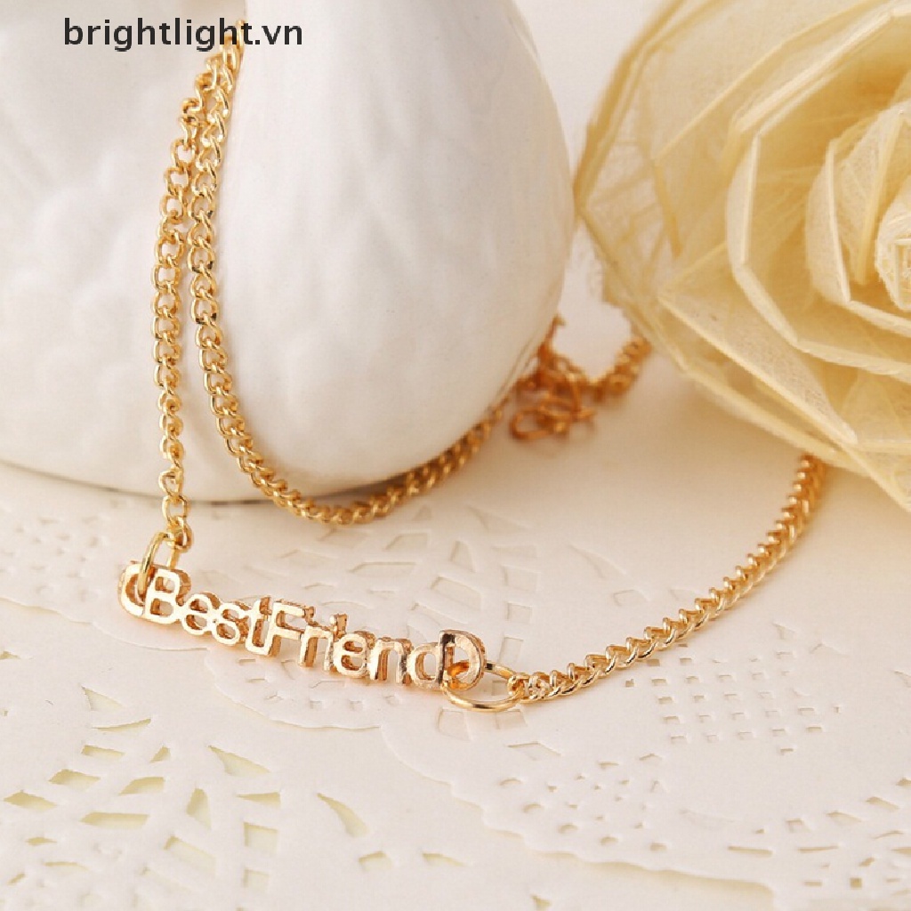 Vòng tay tình bạn bằng hợp kim phối mặt chữ Best Friends thời trang cho nam và nữ