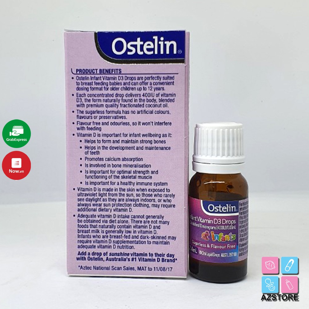 Vitamin D3 Ostelin Liquid 20ml Úc