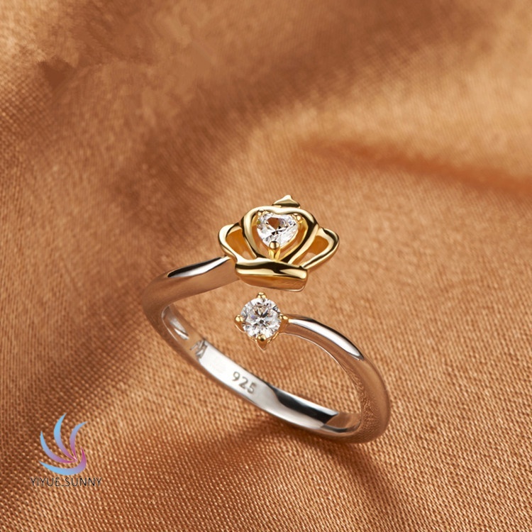 Nhẫn Đôi Hình Vương Miện Vàng Sáng Tạo