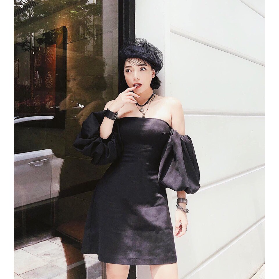 Đầm nữ, váy nữ Đầm dự tiệc cúp ngực ôm body tay phồng siêu hot | BigBuy360 - bigbuy360.vn