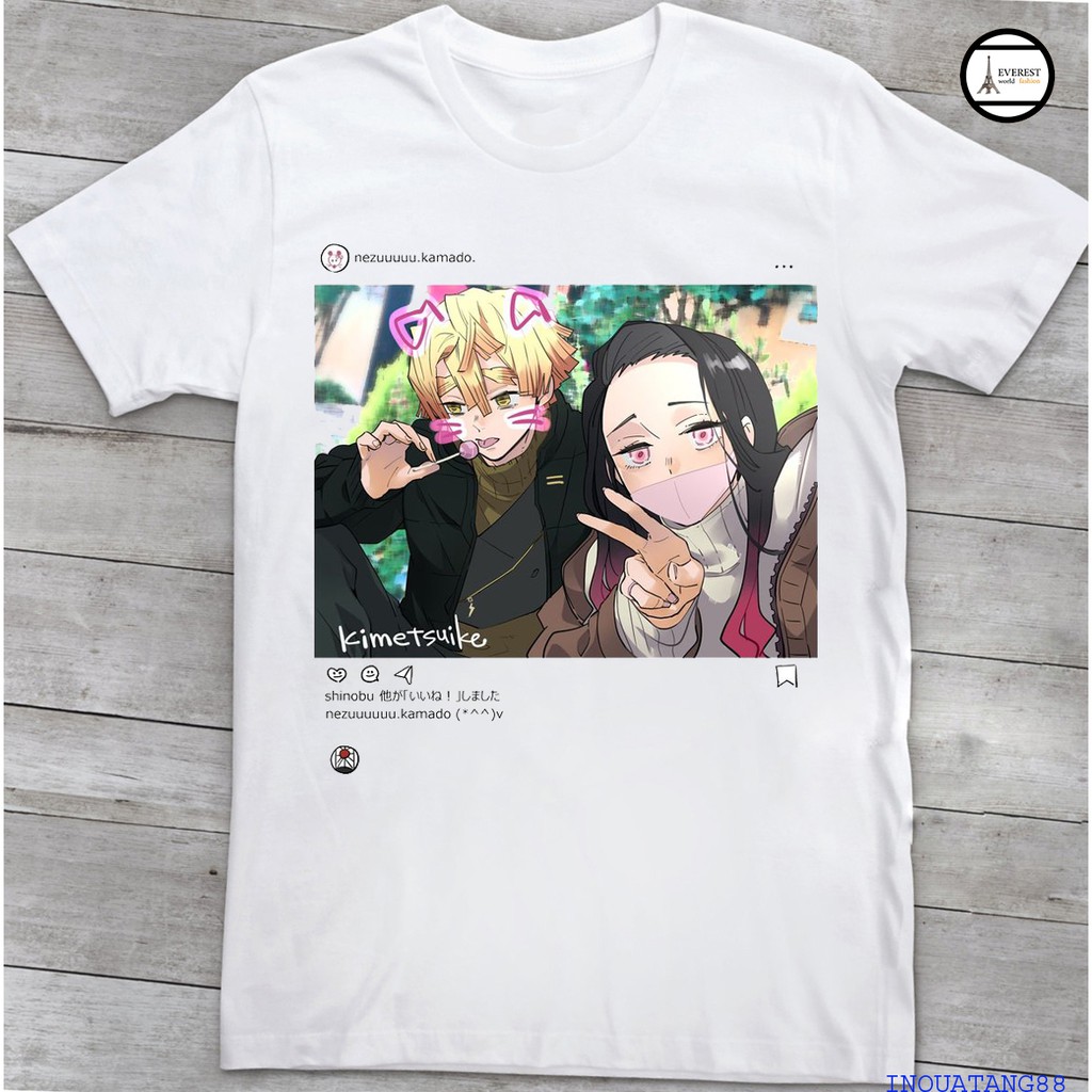 ÁO THUN NAM NỮ -Kimetsu no Yaiba PHONG CACH MỚI &gt;,&lt;