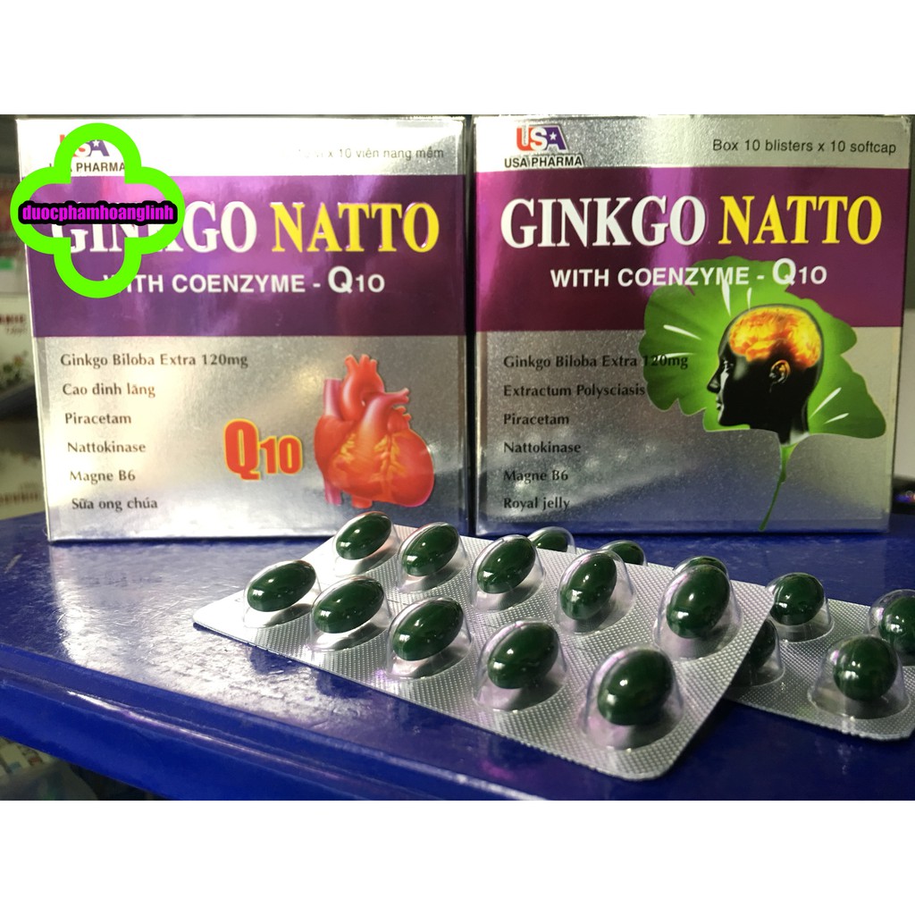 GINKO NATTO  WITH COENZYM Q10 giúp bổ não tuần hoàn não ( 100 viên) | BigBuy360 - bigbuy360.vn