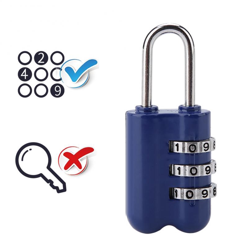 [Ready Stock] Ổ khóa vali kết hợp mật khẩu 3 chữ số bằng hợp kim kẽm