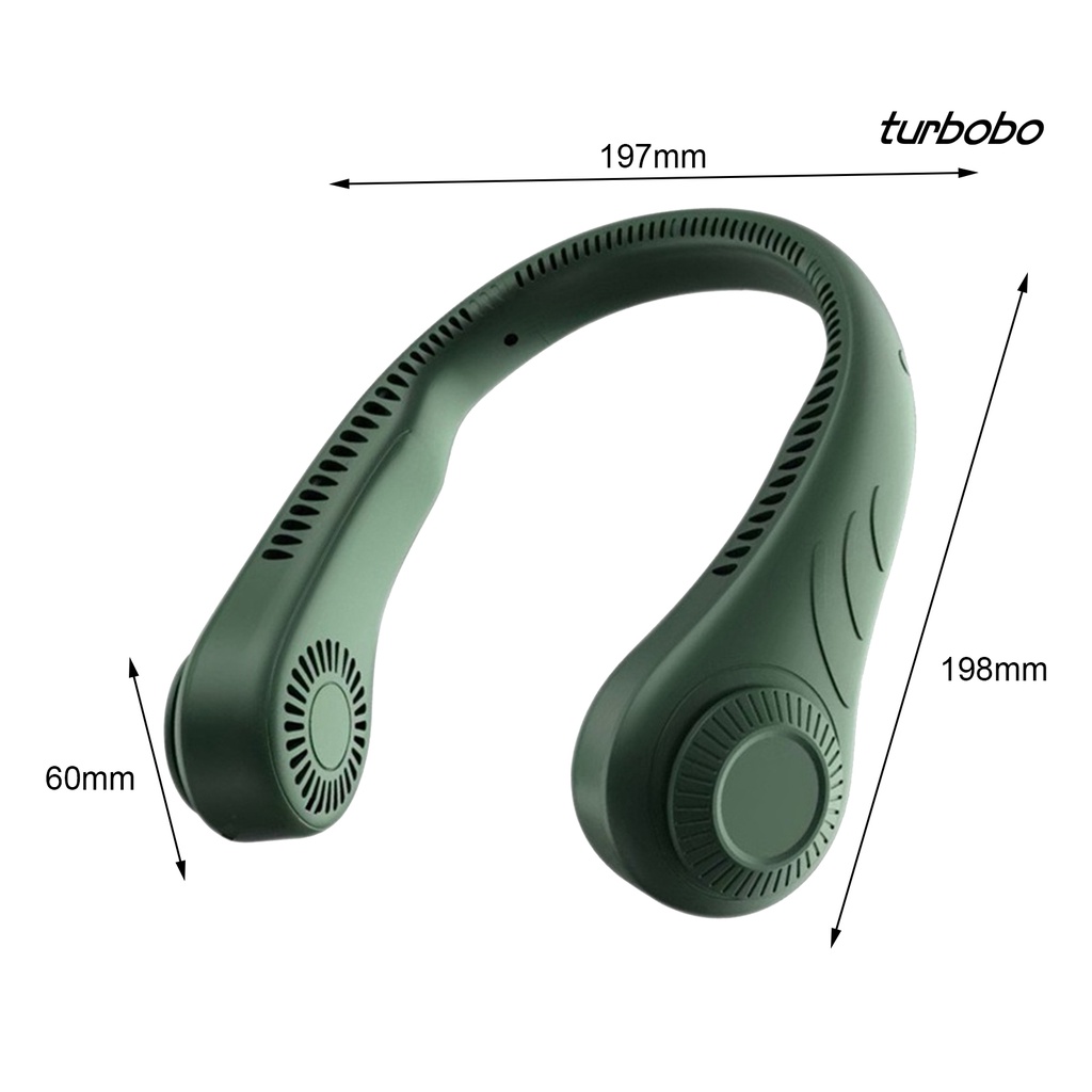 Quạt Đeo Cổ Mini Không Cánh Quạt Làm Mát Bằng ABS Sạc USB Không Cánh Dễ Mang Theo