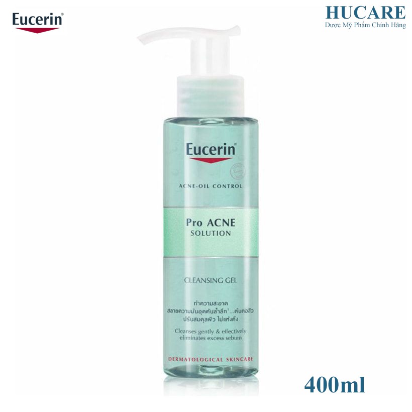 Eucerin Gel Rửa Mặt Dành Cho Da Nhờn Mụn Proacne Cleasing 400ml