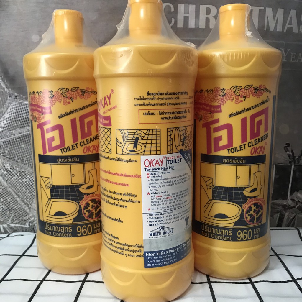 NƯỚC TẨY RỬA BỒN CẦU NHÀ VỆ SINH OKEY THÁI LAN CỰC MẠNH