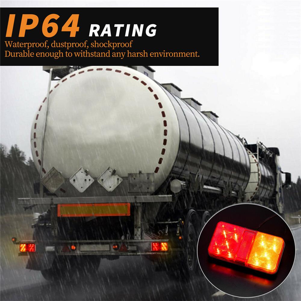 MAYSHOW Bộ 2 Đèn Hậu 12V Chất Lượng Cao Dành Cho Xe Tải