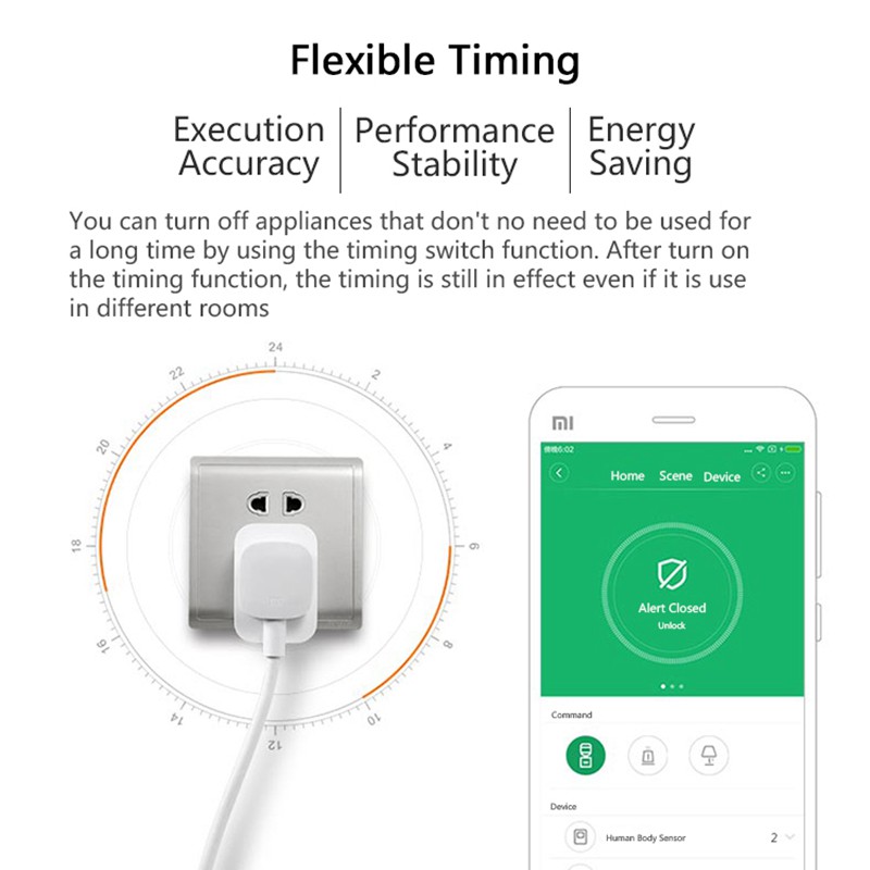 Ổ cắm thông minh điều khiển qua Xiaomi Mijia Gen 2 Wifi Bluetooth điều khiển từ xa smart home tự động