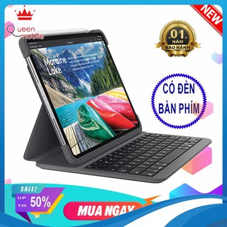 Bàn Phím Logitech Slim Folio Pro Cho iPad Pro 12.9 inch  - Tích Hợp Case Bảo Vệ, Đèn Bàn Phím
