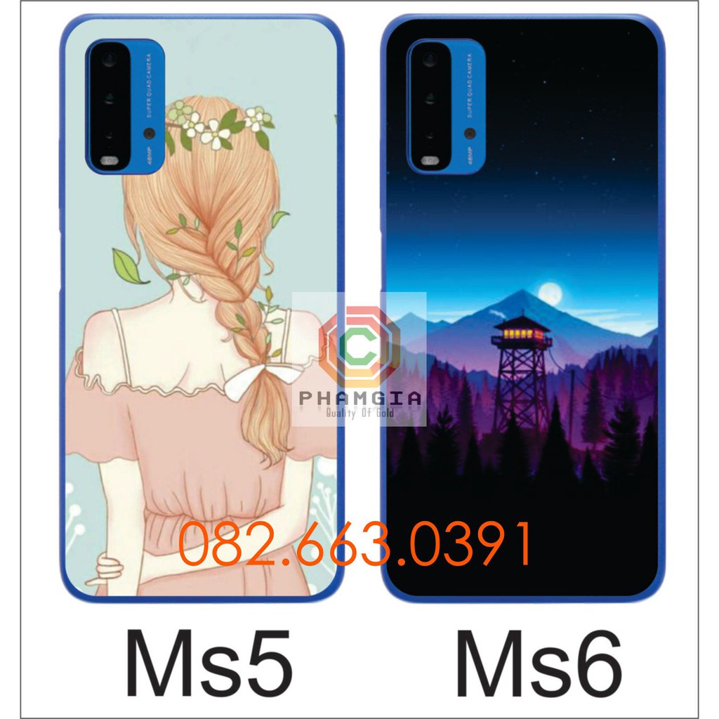 Ốp lưng Xiaomi Redmi 9t dẻo trong in hình nhiều mẫu đẹp (p1)