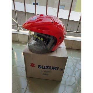 Nón bảo hiểm 3/4 Suzuki (đó) 2019