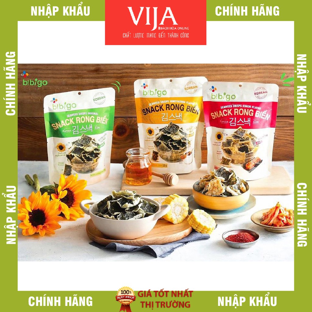 SNACK RONG BIỂN BIBIGO 3 VỊ 25G